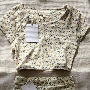 MY MUM MADE IT Snap Recycled Crop - Morning Glory